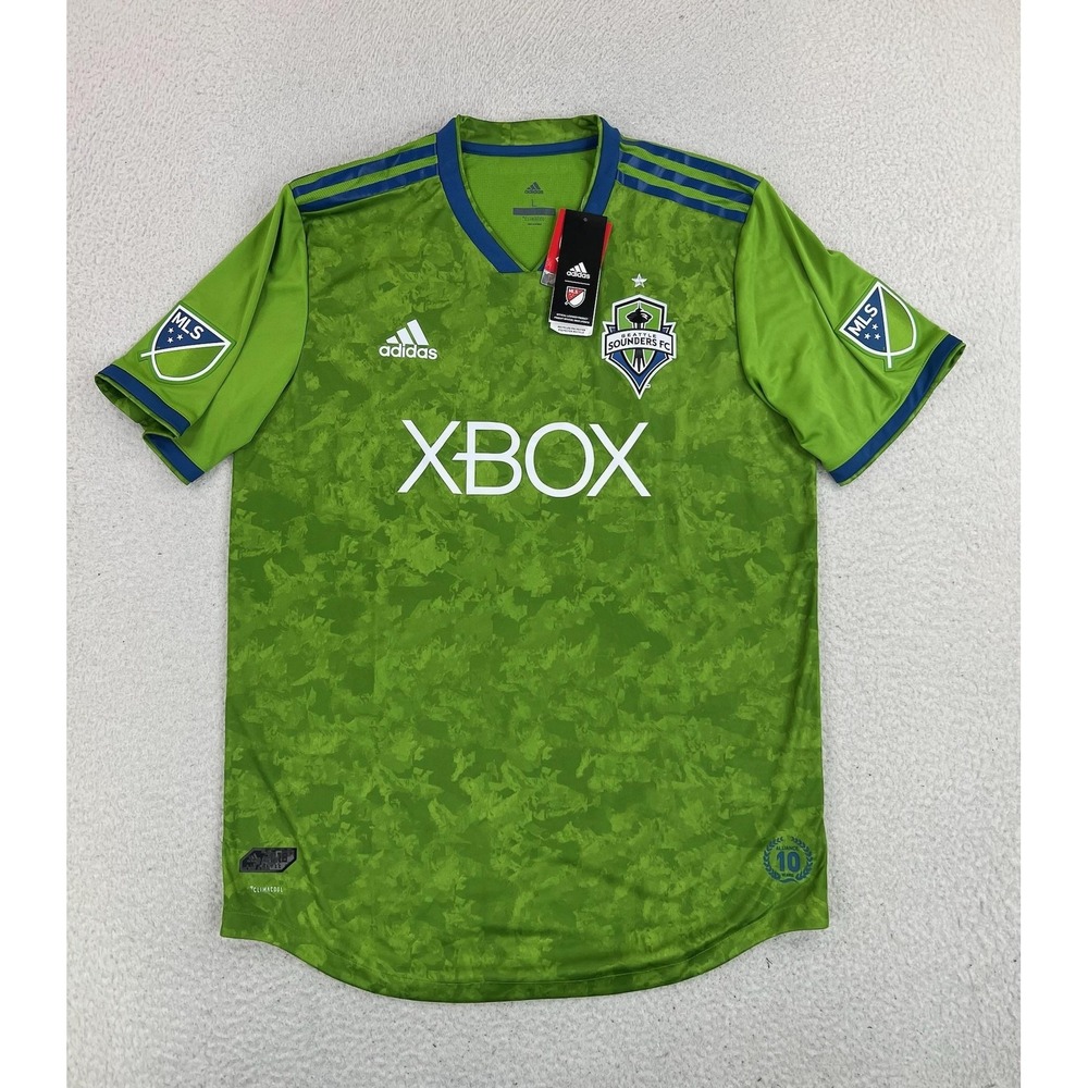 Seattle Sounders FC Jersey Mens Large Green MLS Soccer Xbox Adidas Climacool NEW